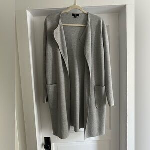 J. CREW | 365 Juliette Collarless Sweater-Blazer - Grey - Size S